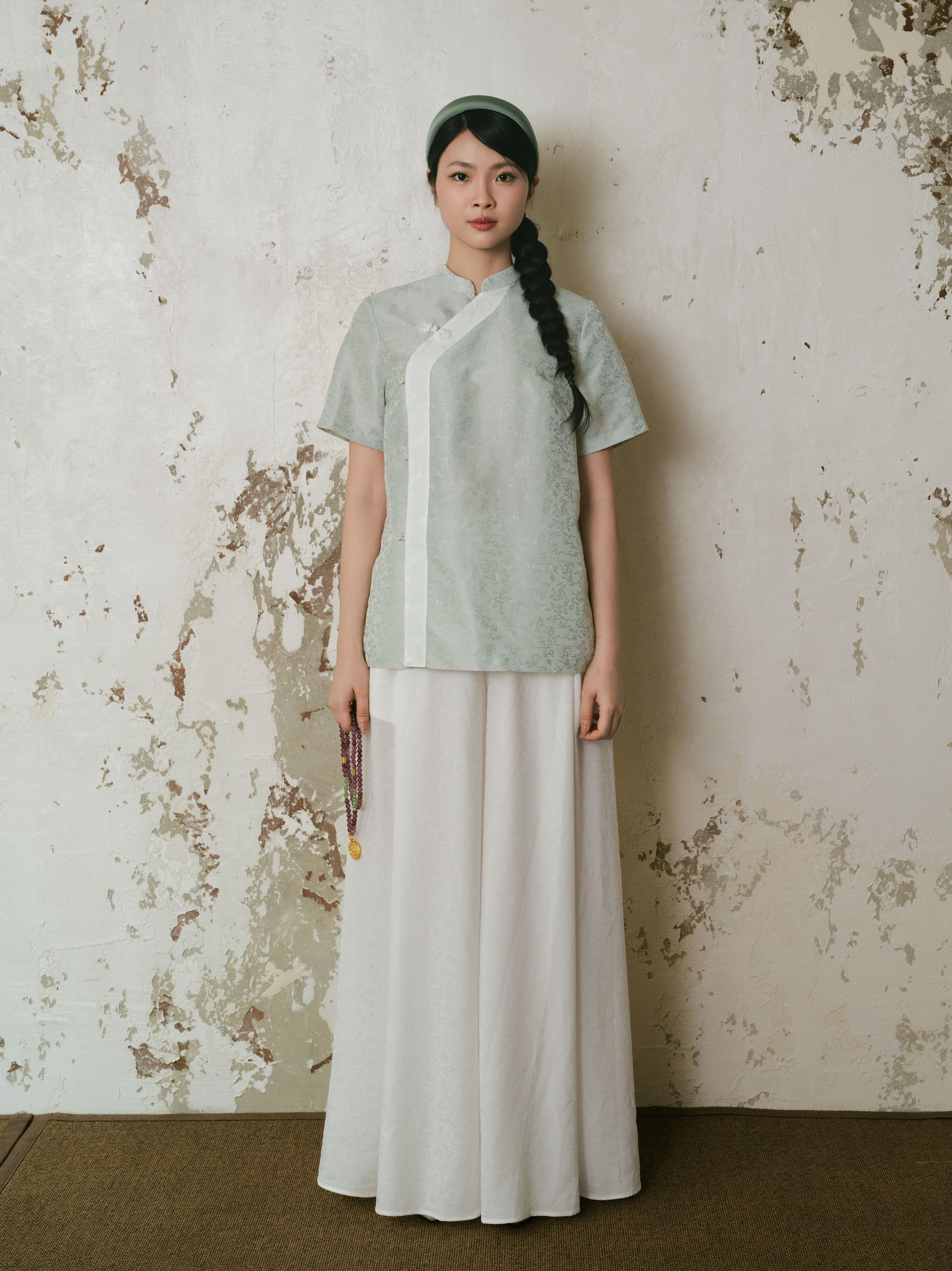 Quần bồng bềnh - trắng