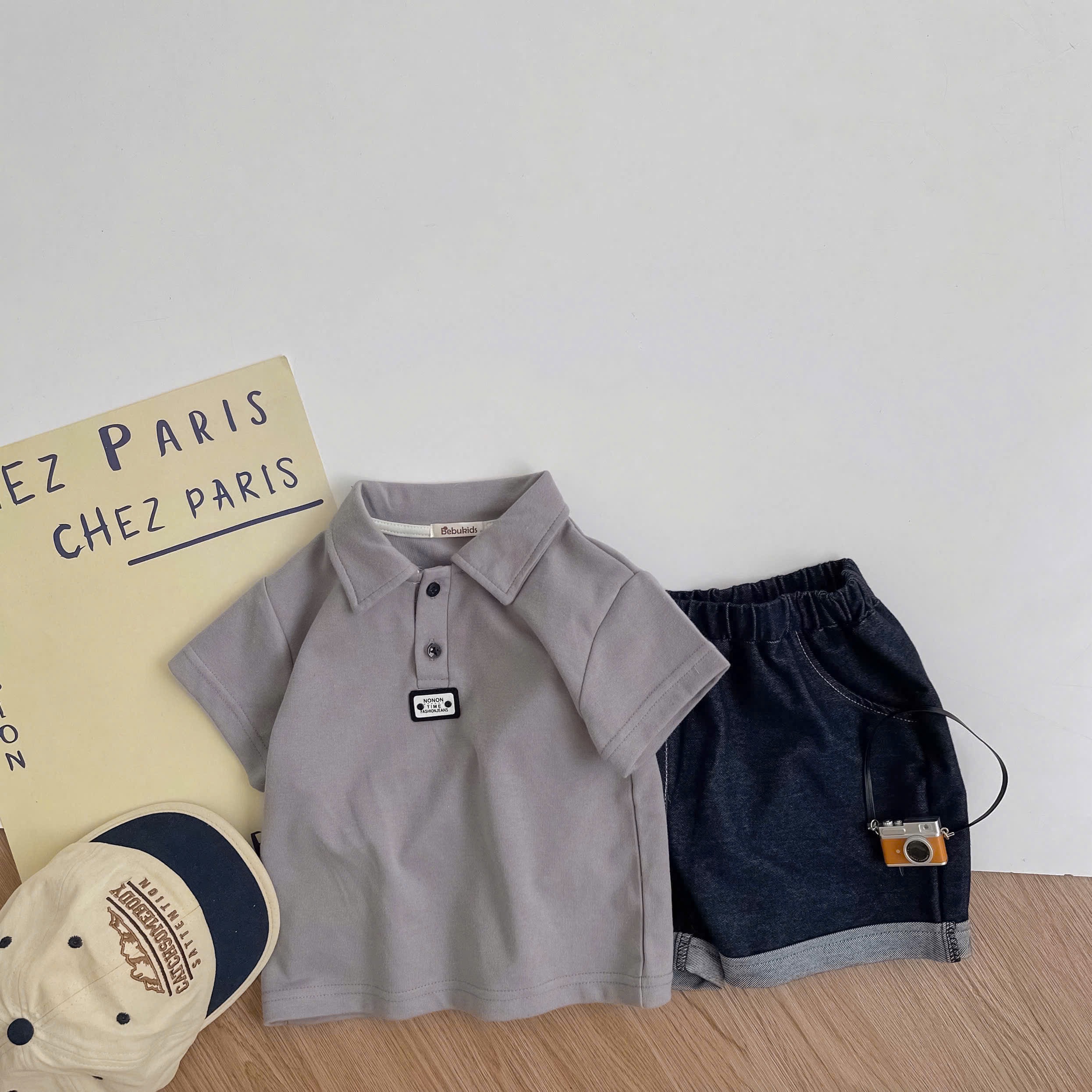 SB2386A- bọ polo mix màu xanh ghi