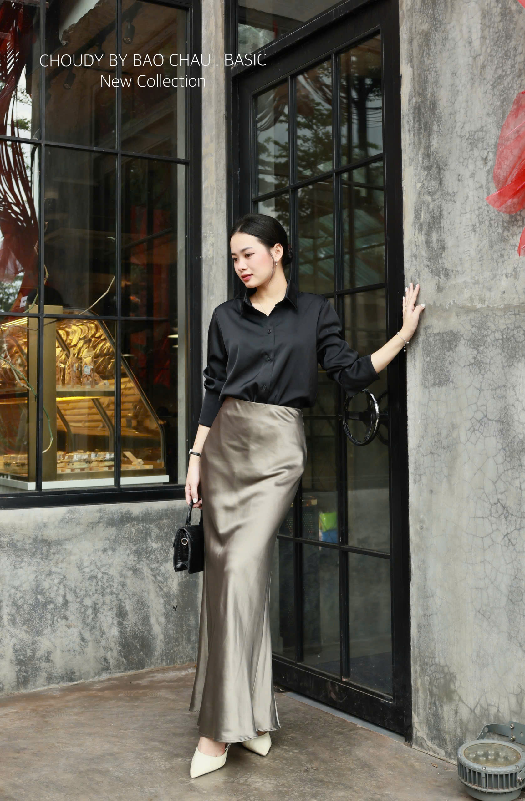 U380 CHÂN VÁY LỤA 2 MÀU