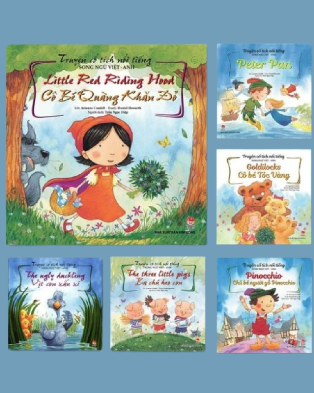 Combo Truyện cổ tích nổi tiếng - Song ngữ Việt - Anh (bộ 6 cuốn)