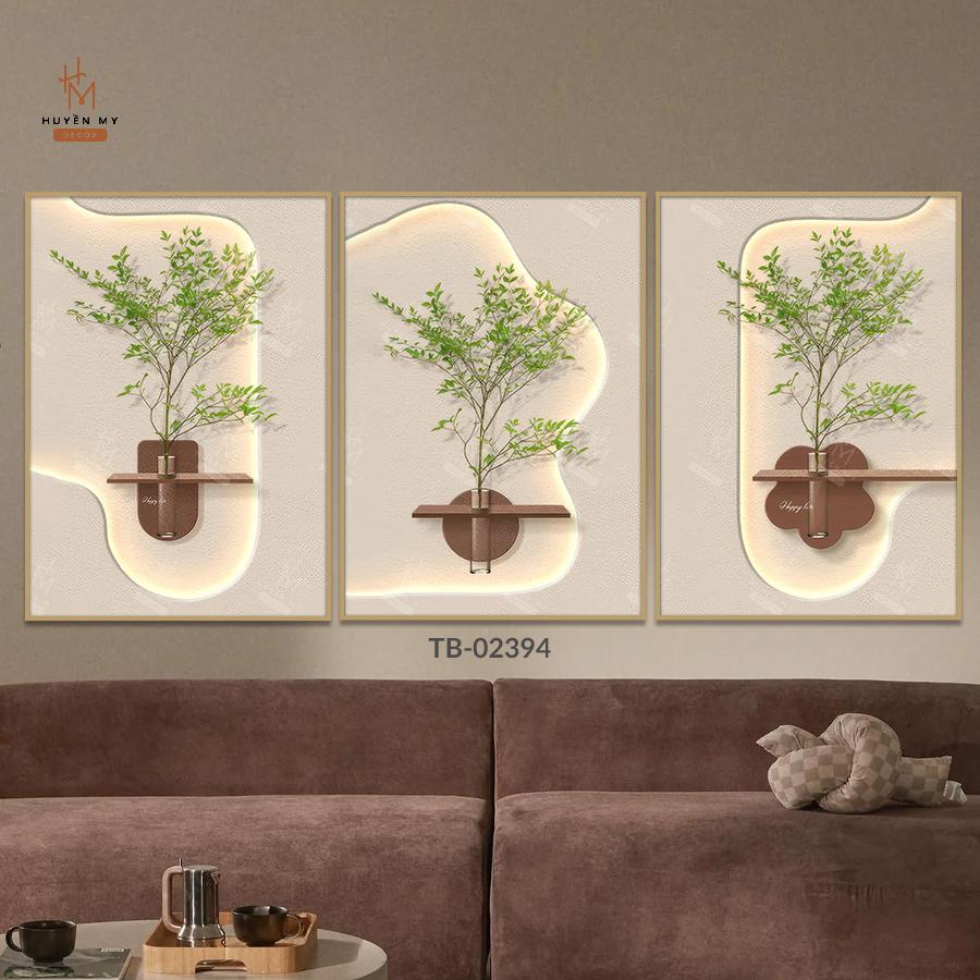 Bộ 3 Tranh Thiên Nhiên Có Hiệu Ứng Ánh Sáng , Trang Trí Phòng Khách, Phòng Ngủ, Spa, Salon, Homestay, Khách Sạn,...