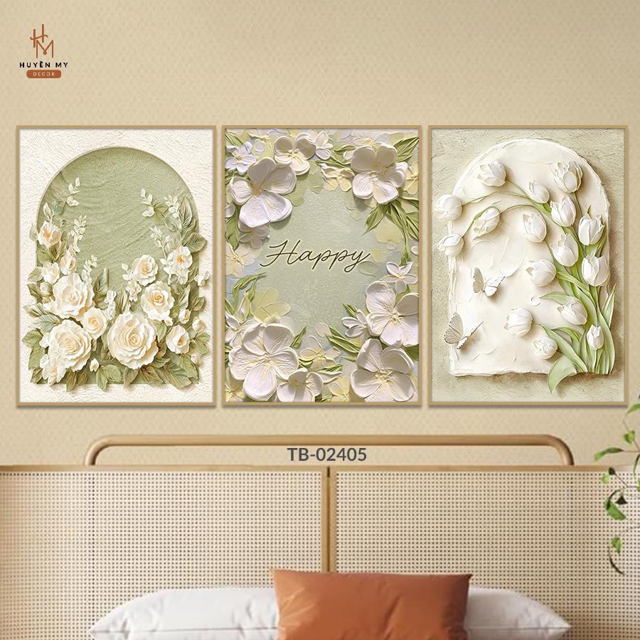 Bộ 3 Tranh Cô Gái, Thiên Nhiên, Phong Cách Vintage, Trang Trí Phòng Khách, Phòng Ngủ, Spa, Salon, Homestay, Khách Sạn,...