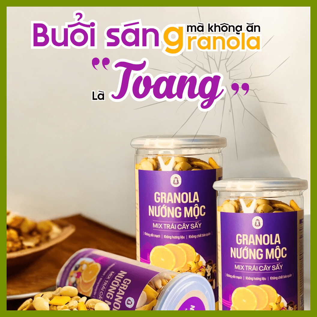 Granola mix trái cây sấy BH.NONG - Lon 450g — ảnh 8