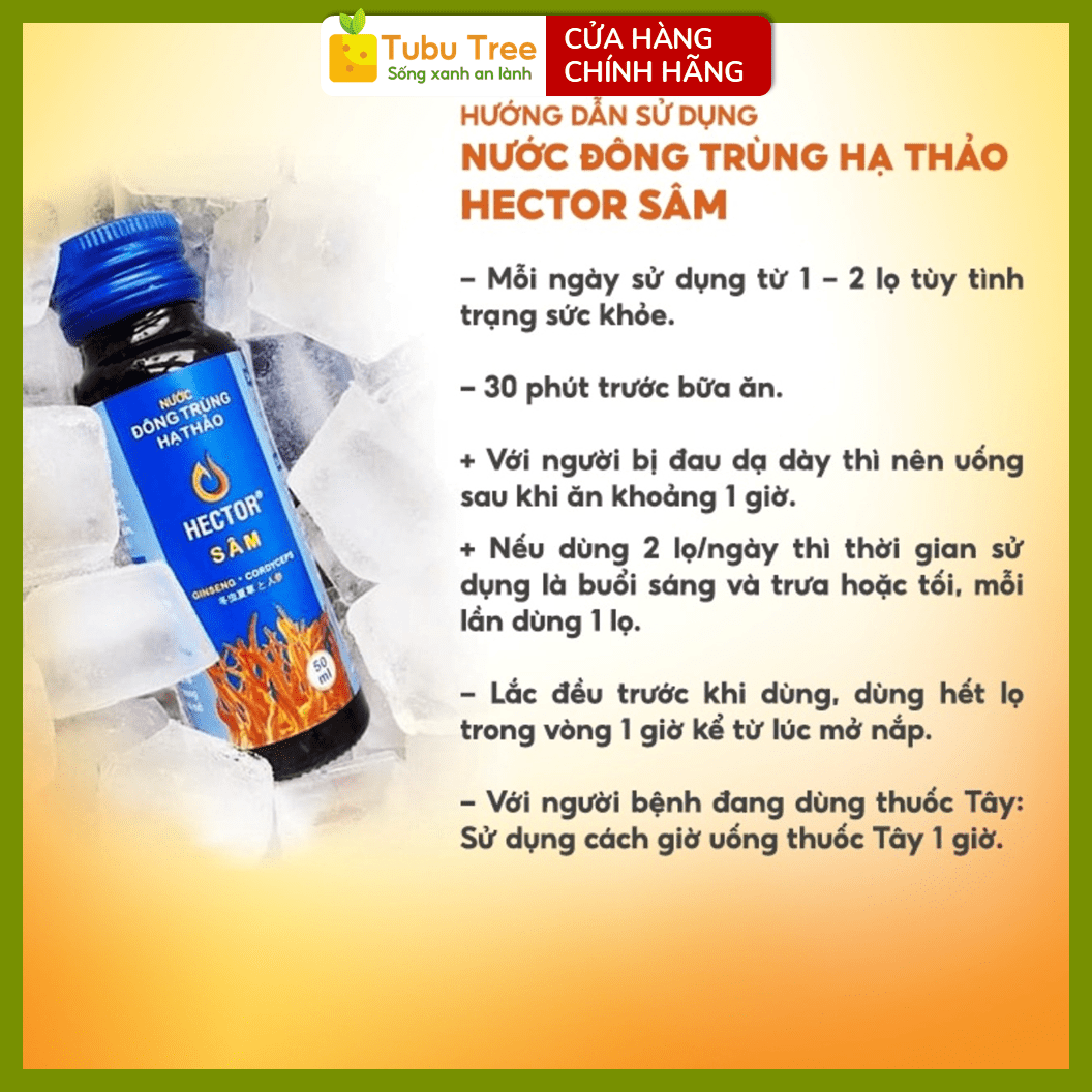 Nước Đông Trùng Hạ Thảo HECTOR Sâm Tăng Cường Sức Khỏe 70ml x 10 Chai — ảnh 7