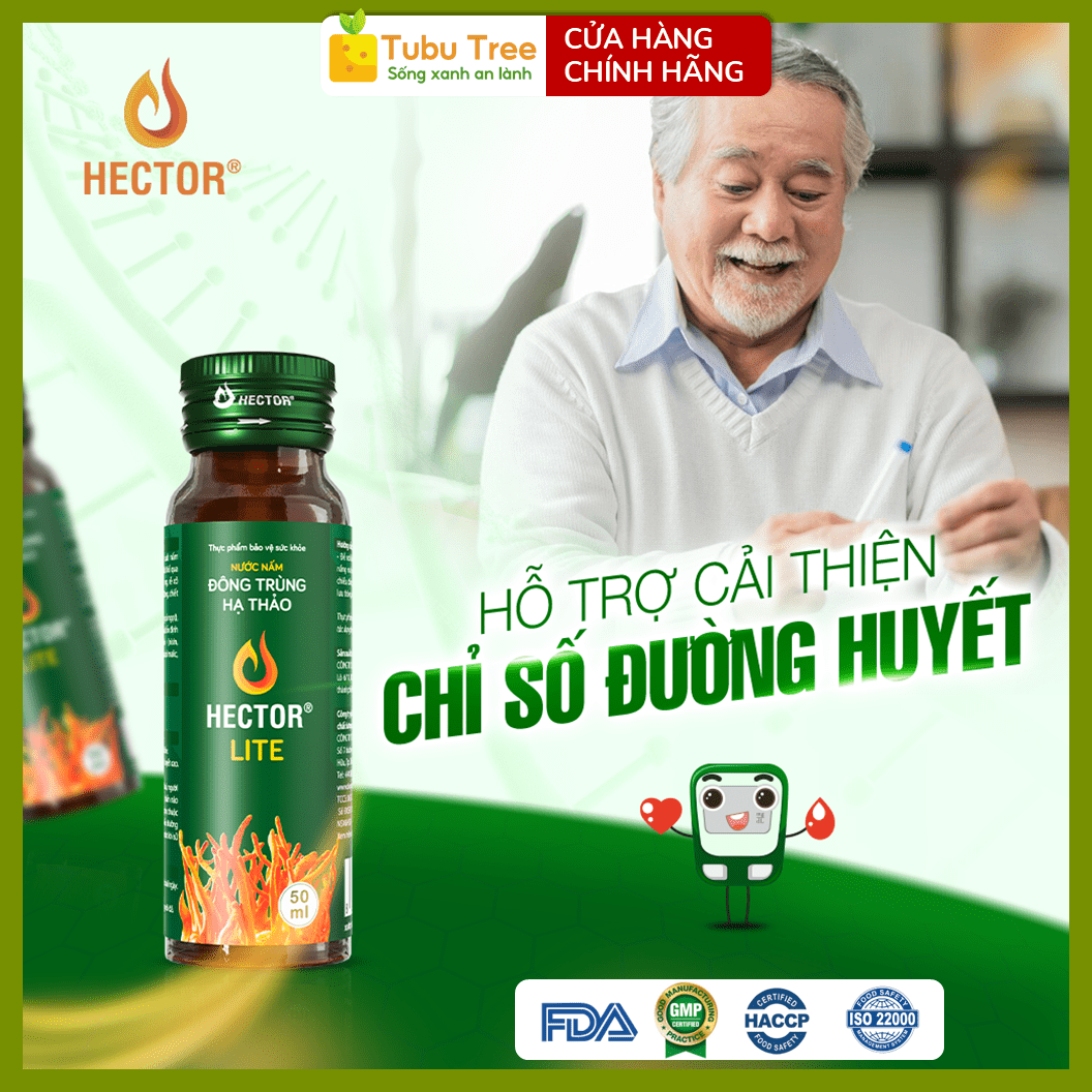 Nước Đông Trùng Hạ Thảo HECTOR Lite Thanh Lọc Cơ Thể 70ml x 10 Chai - điều hòa đường huyết — ảnh 6