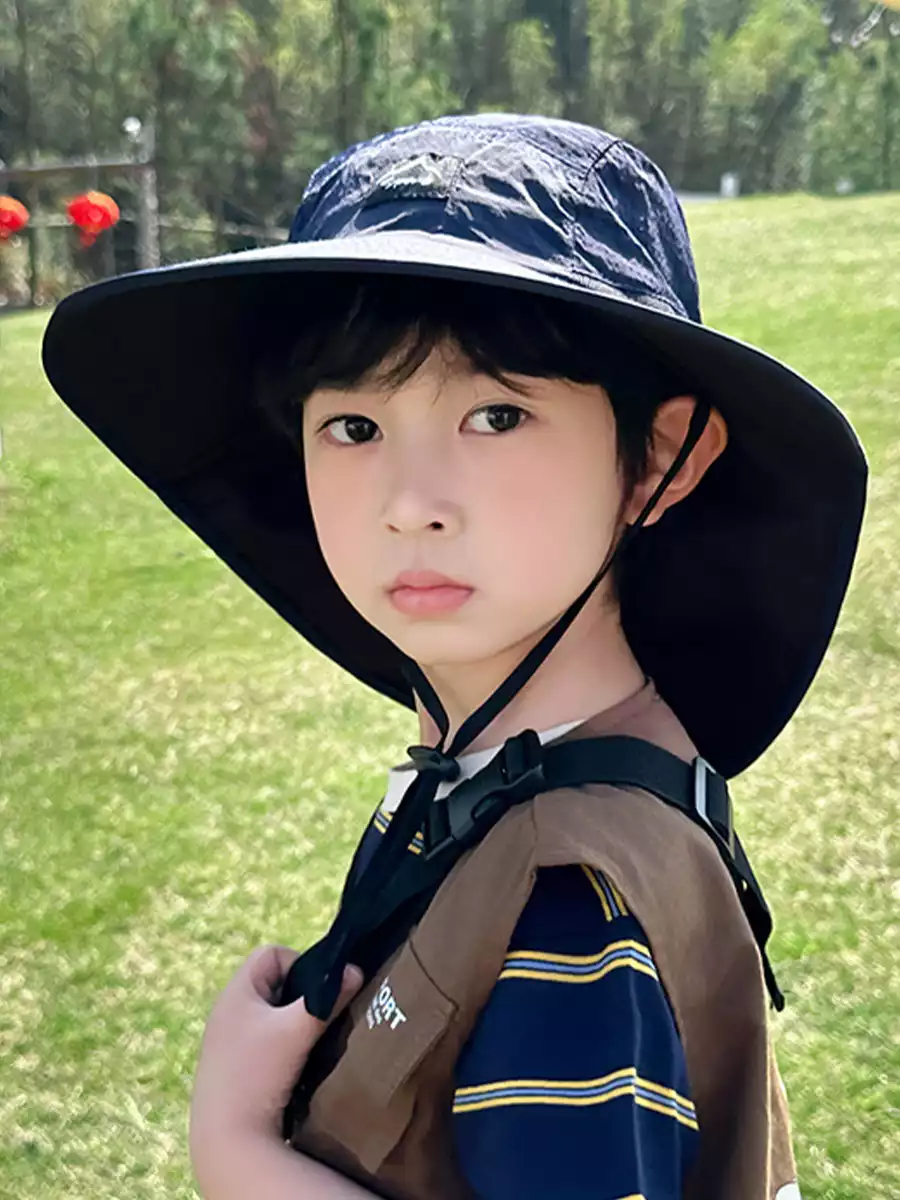 Mũ bucket vành rộng có che gáy dành cho bé trai & bé gái HZ2512_5