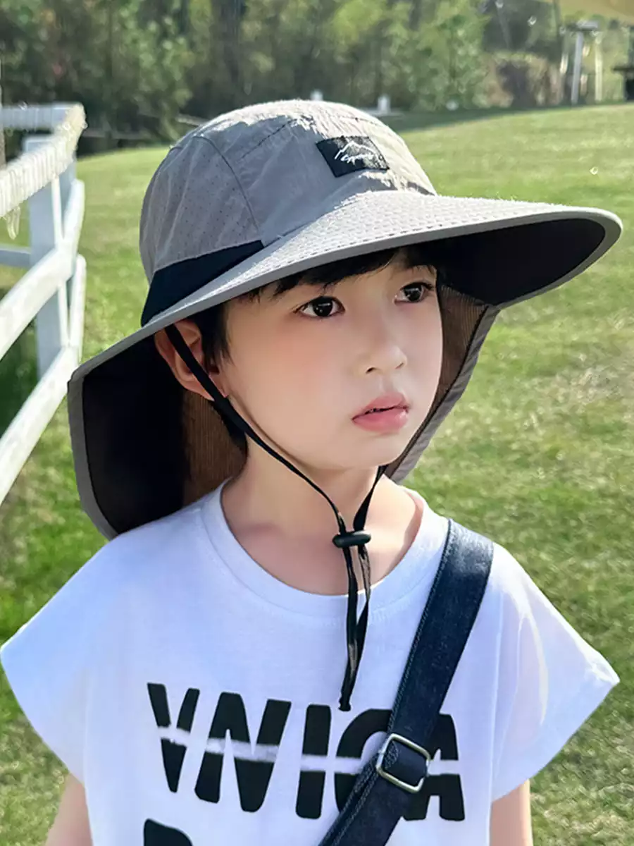 Mũ bucket vành rộng có che gáy dành cho bé trai & bé gái HZ2512_0
