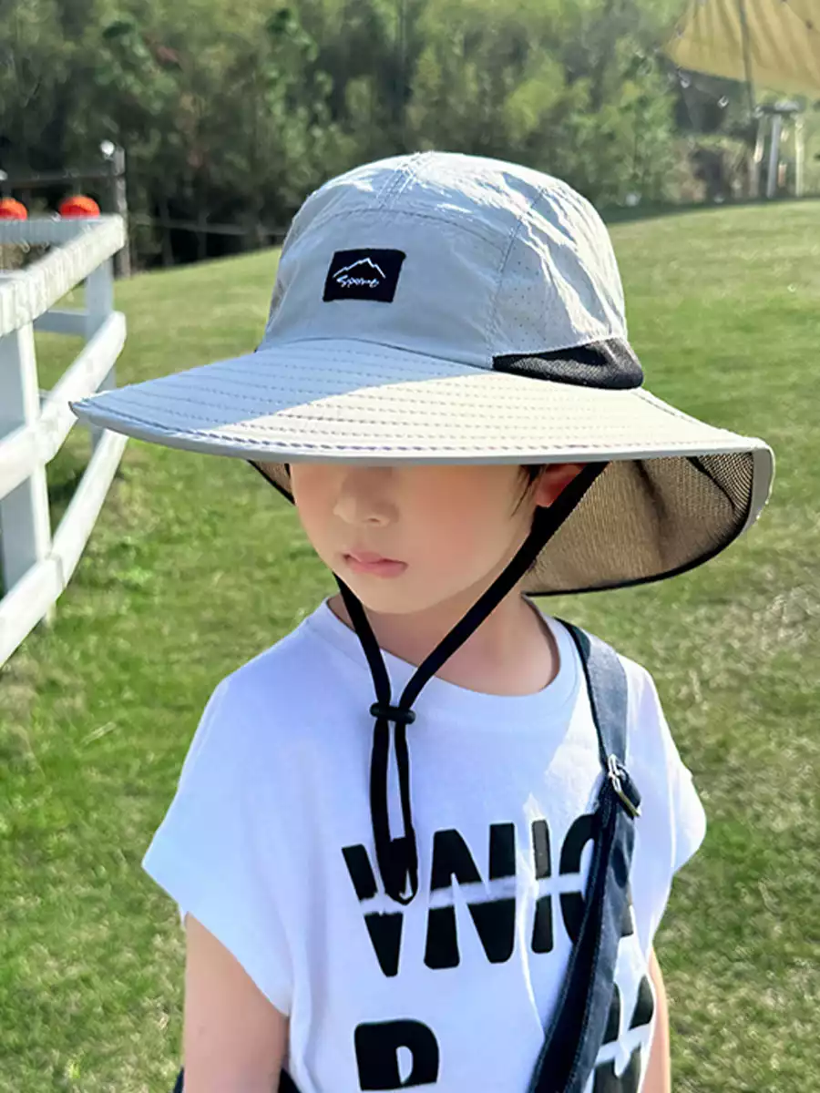Mũ bucket vành rộng có che gáy dành cho bé trai & bé gái HZ2512_7