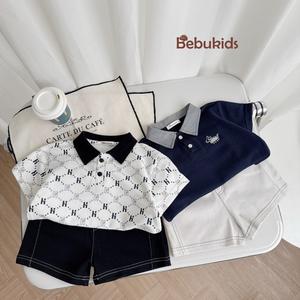 SB2242- bộ polo cộc chữ H, thêu cún