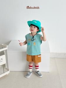 Bộ không tay bé trai không cổ