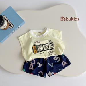 Bộ bé trai sát nách phối cổ in cuộn phim