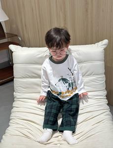 Bộ dài quần dài bé trai không cổ