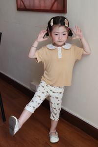 SB2392- bộ cổ sen quần dài in ngôi nhà. cổ bi