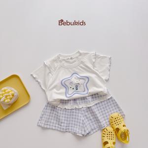 Bộ cộc quần váy bé gái không cổ