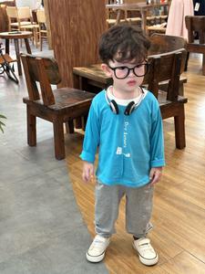 Bộ dài quần dài bé trai không cổ