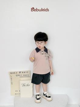 Bộ cộc quần đùi bé trai có cổ
