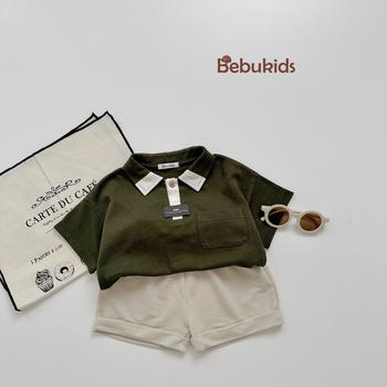 Bộ polo phối cổ, nẹp túi ngực, logo đính nẹp