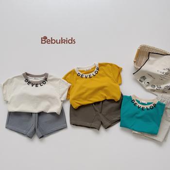 Bộ cộc quần đùi bé trai không cổ