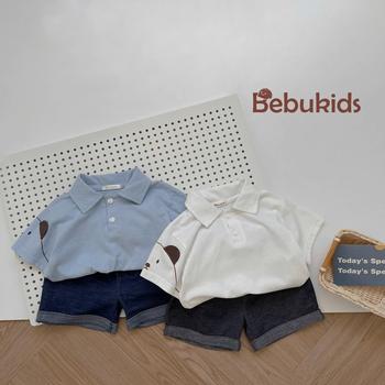 Bộ cộc quần đùi bé trai có cổ