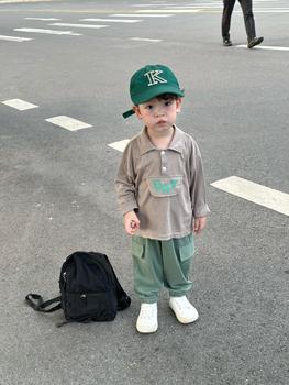 Bộ dài quần dài bé trai có cổ