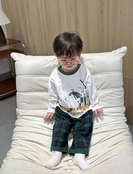 Bộ dài quần dài bé trai không cổ