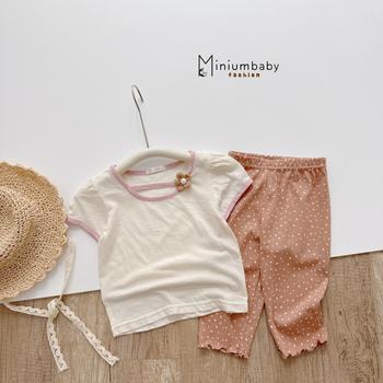 Bộ cộc quần lỡ bé gái không cổ