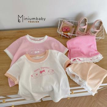 Bộ cộc quần đùi bé gái không cổ