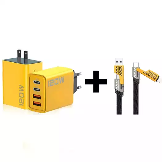 Product image - Bộ Sạc Đa Năng 4IN1 65W / 120W Cao Cấp 1.2M, Dây Dù Chống Đứt