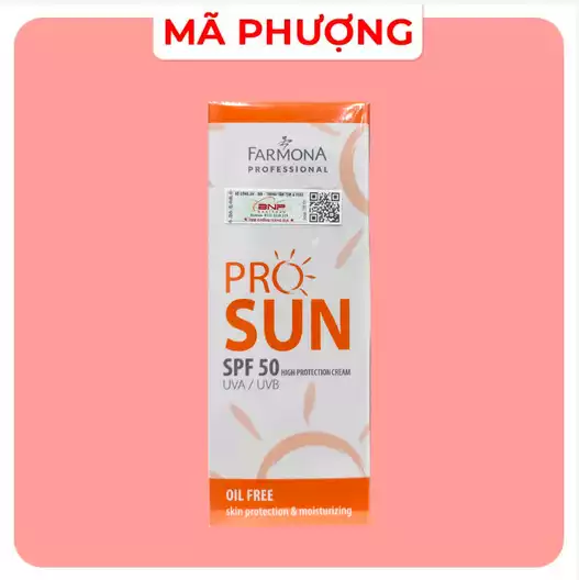 Product image - KG Farmona Professional Pro Sun High Protection Cream SPF50 Oil Free 50ml (Kem chống nắng Pro Sun SPF50) (KCN FARMONA PRO)