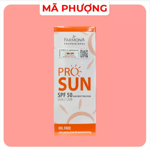 Product image - KG Farmona Professional Pro Sun High Protection Cream SPF50 Oil Free 50ml (Kem chống nắng Pro Sun SPF50) (KCN FARMONA PRO)