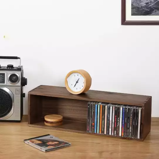Product image - Kệ đựng đĩa CD DVD bằng gỗ MDF, decor bàn làm việc