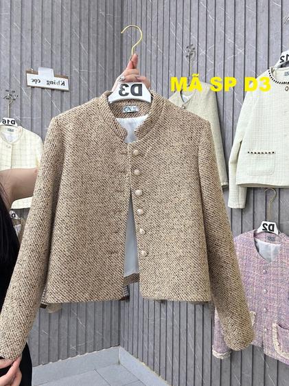 Product image - D3 - ÁO DẠ NÂU TIÊU CỔ TÀU