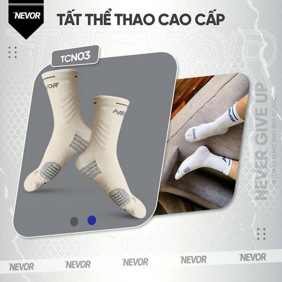 Product image - Tất vớ thể thao công nghệ Nevor TCN-03 thoáng khí ngăn ngừa chấn thương, cải thiện hiệu suất vận động phù hợp cho bóng đá, chạy bộ, cầu lông…
