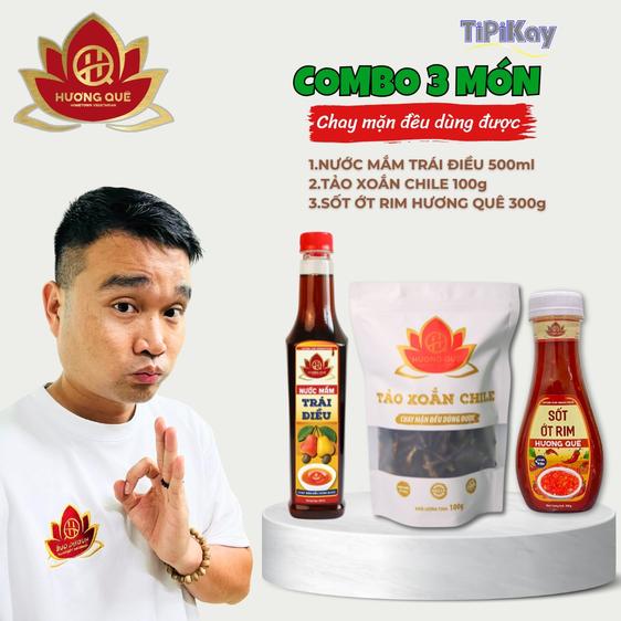 Product image - [Combo 3 món] 1 Tảo Xoắn Chile 100G + 1 Nước Mắm Trái Điều 500ml + 1 Sốt Ớt Rim Hương Quê 300G