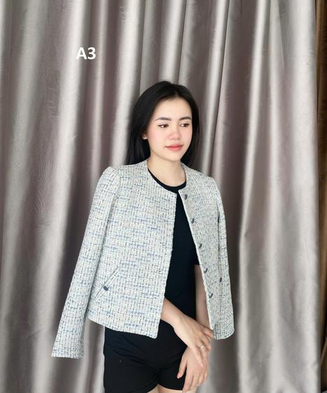 Product image - A3 -DẠ TWEED XANH TÚI CHÉO
