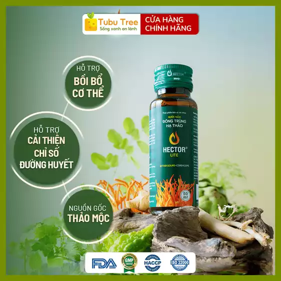 Product image - NƯỚC NẤM ĐÔNG TRÙNG HẠ THẢO HECTOR LITE