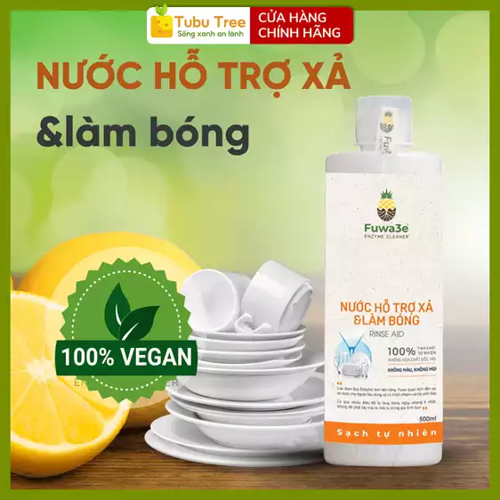 Product image - 🇻🇳  Nước hỗ trợ xả & làm bóng chén bát Fuwa3e 500ml