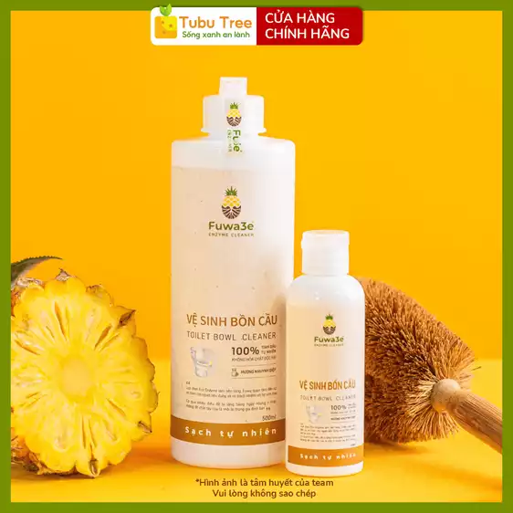 Product image - Nước tẩy bồn cầu hữu cơ Fuwa3e enzyme sinh học dứa 500ml/ 100ml hương khuynh diệp