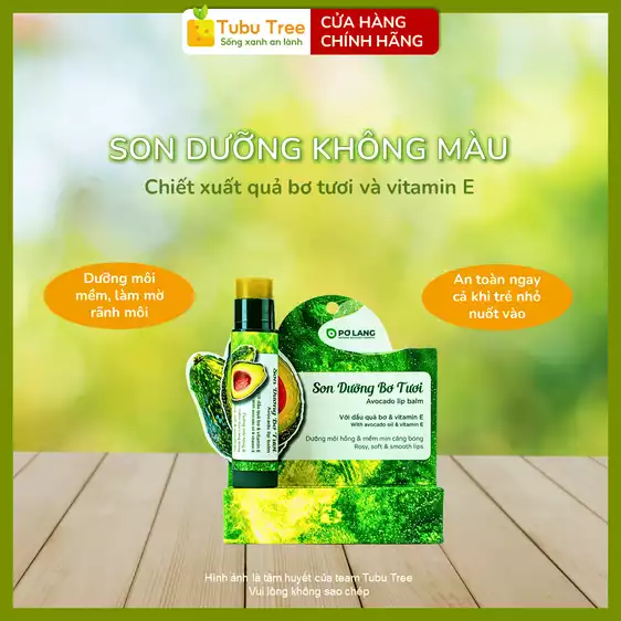 Product image - Son dưỡng môi không màu bơ tươi Pơ Lang