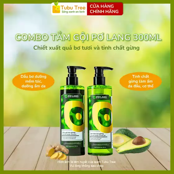 Product image - Combo tắm gội bơ gừng Pơ Lang