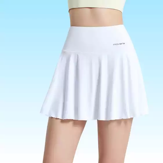 Product image - Chân Váy Pickleball Thun Trơn Lạnh 2 Lớp QC15