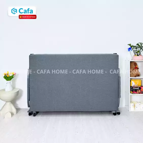 Product image - GIƯỜNG XẾP ĐA NĂNG TAY VỊN 150CM XÁM