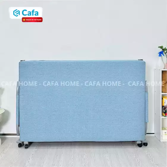 Product image - GIƯỜNG XẾP ĐA NĂNG TAY VỊN 150CM XANH