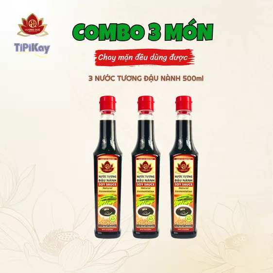 Product image - [Combo 3 món] 3 Nước Tương Đậu Nành 500ML