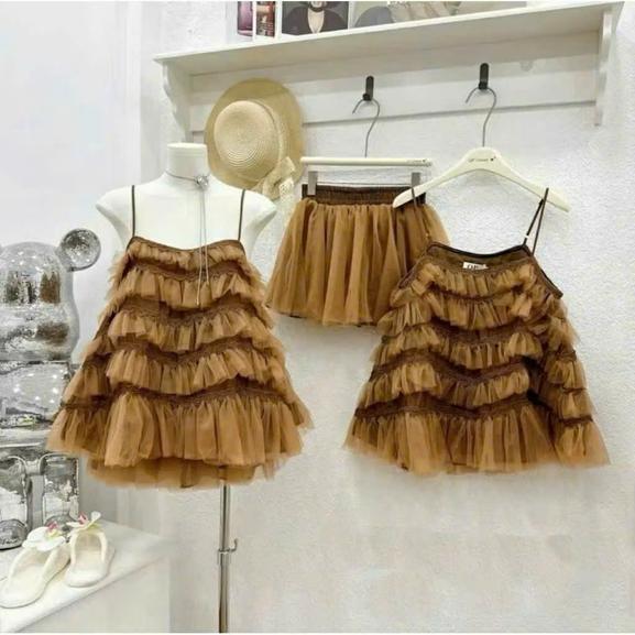 Product image - set váy 2s lưới ren xếp tầng