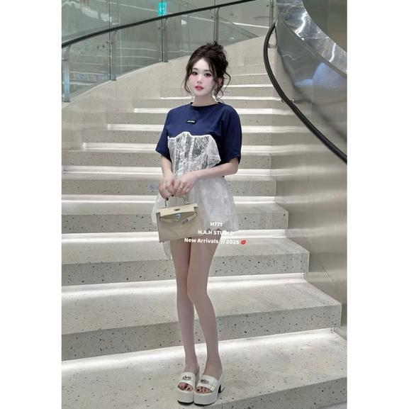 Product image - Set áo phối ren cv