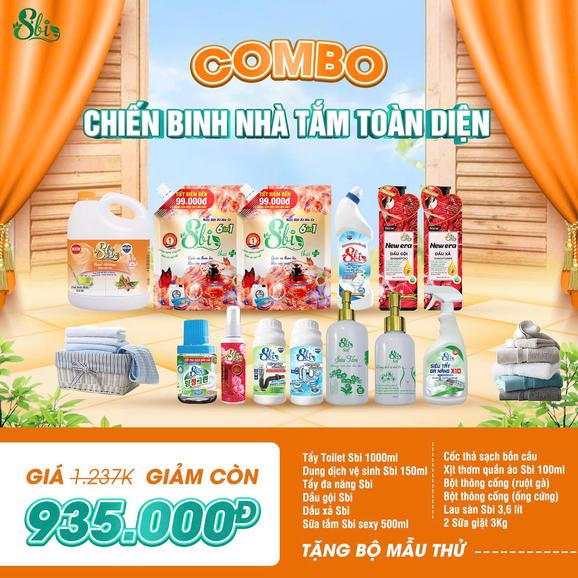 Product image - COMBO CHIẾN BINH NHÀ TẮM TOÀN DIỆN 935K