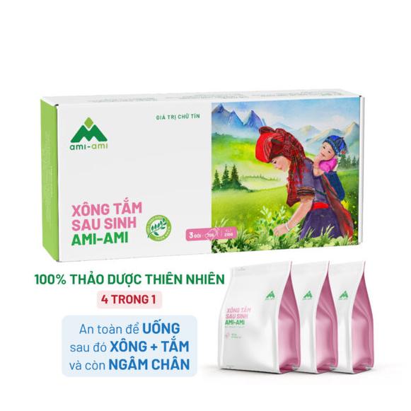 Product image - Xông tắm sau sinh Ami-Ami (4in1) Hộp 3gói
