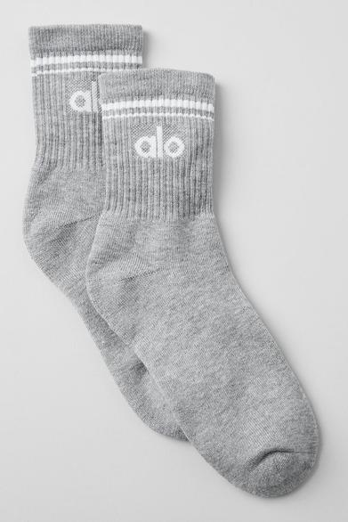 Product image - Unisex Half-Crew Throwback Sock Athletic Heather Grey/White
