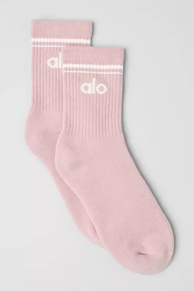 Product image - Unisex Half-Crew Throwback Sock Ballet Pink/White